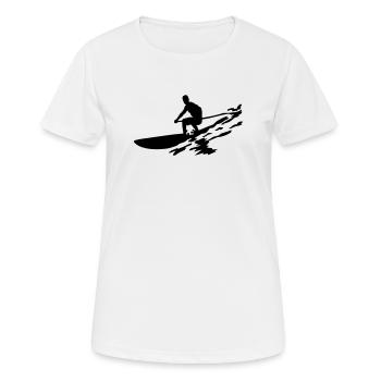 Planche à pagaie - T-shirt respirant Femme - blanc - Devant - AI Model Female 172 dark (172cm)