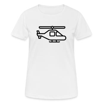 Hubschrauber - Frauen T-Shirt atmungsaktiv - Weiß - Vorne - AI Model Female 172 dark (172cm)