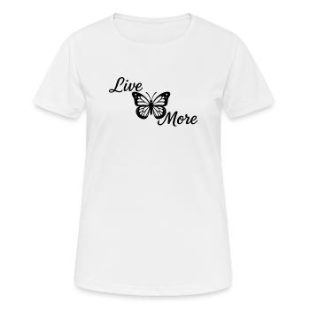 Vivre plus - T-shirt respirant Femme - blanc - Devant - AI Model Female 172 dark (172cm)