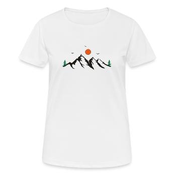 Gebirge - Frauen T-Shirt atmungsaktiv - Weiß - Vorne - AI Model Female 172 dark (172cm)