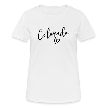 Colorado Heart Women's Love Colorado - Frauen T-Shirt atmungsaktiv - Weiß - Vorne - AI Model Female 172 dark (172cm)
