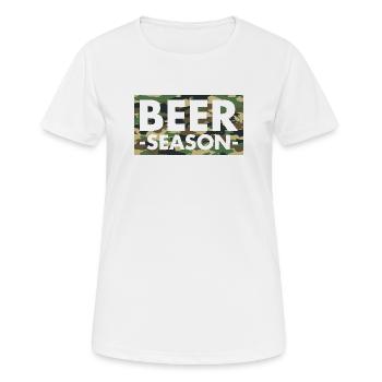 Saison de la bière - Bier Saison - T-shirt respirant Femme - blanc - Devant - AI Model Female 172 dark (172cm)