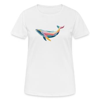 baleine, animal marin - T-shirt respirant Femme - blanc - Devant - AI Model Female 172 dark (172cm)