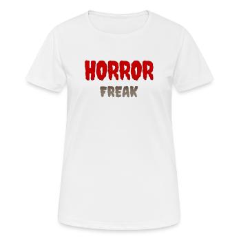 Horror Freak Grafikdruck - Frauen T-Shirt atmungsaktiv - Weiß - Vorne - AI Model Female 172 dark (172cm)
