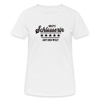 Beste Schlosserin Weltbeste Chefin Schlosser Frau - Frauen T-Shirt atmungsaktiv - Weiß - Vorne - AI Model Female 172 dark (172cm)