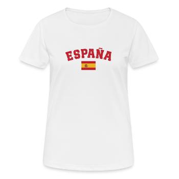 Espagne Drapeau de l’Espagne  - T-shirt respirant Femme - blanc - Devant - AI Model Female 172 dark (172cm)