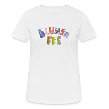 Blumenfee - Frauen T-Shirt atmungsaktiv - Weiß - Vorne - AI Model Female 172 dark (172cm)