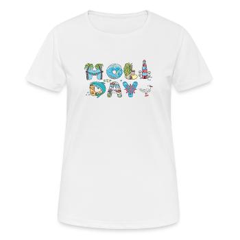 Vacances - T-shirt respirant Femme - blanc - Devant - AI Model Female 172 dark (172cm)