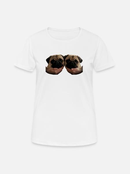 Hold my Pug - Women's Breathable T-Shirt - white