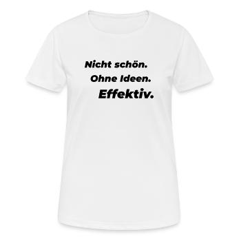 Effektiv - Frauen T-Shirt atmungsaktiv - Weiß - Vorne - AI Model Female 172 dark (172cm)