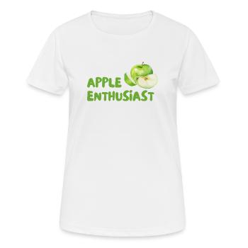 Apfel Enthusiast – Grüner Stil - Frauen T-Shirt atmungsaktiv - Weiß - Vorne - AI Model Female 172 dark (172cm)