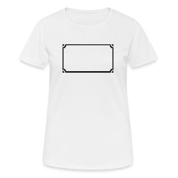 Pixel Rahmen Grafik - Frauen T-Shirt atmungsaktiv - Weiß - Vorne - AI Model Female 172 dark (172cm)