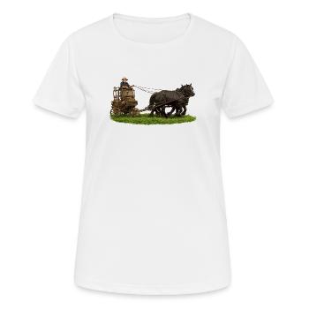 Horse and Carriage Trek - Women's Breathable T-Shirt - white - Front - AI Model Female 172 dark (172cm)