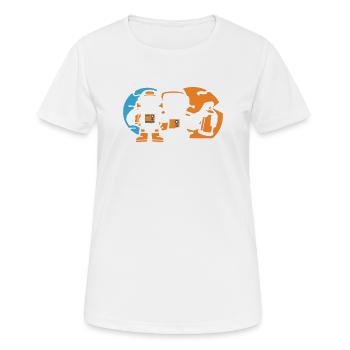 Logo de la silhouette de l’astronaute - T-shirt respirant Femme - blanc - Devant - AI Model Female 172 dark (172cm)