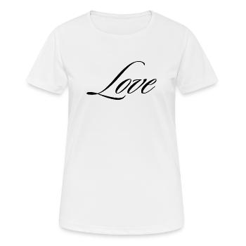 Adore l’écriture calligraphique Typographie minimaliste Grap - T-shirt respirant Femme - blanc - Devant - AI Model Female 172 dark (172cm)