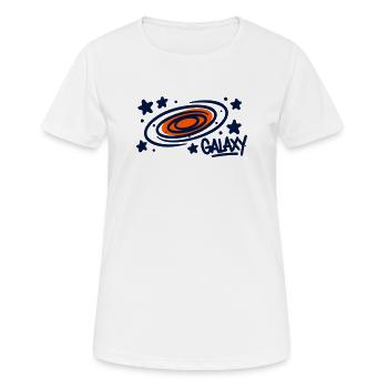 Galaxy Spiral Graffiti Logo - T-shirt respirant Femme - blanc - Devant - AI Model Female 172 dark (172cm)
