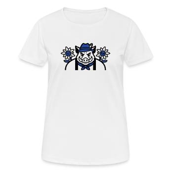 Armoiries de Sanglier Edelweiss - T-shirt respirant Femme - blanc - Devant - AI Model Female 172 dark (172cm)