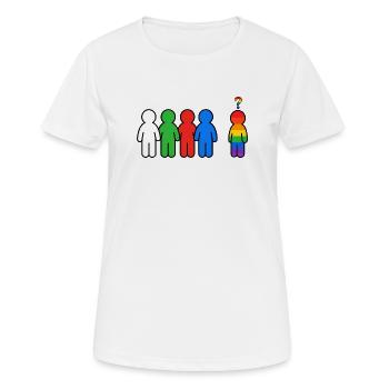 Anders und Stolz Regenbogen Grafik - Women's Breathable T-Shirt - white - Front - AI Model Female 172 dark (172cm)