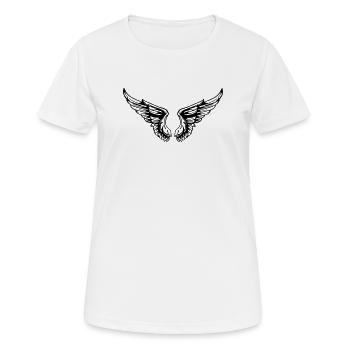 2541614 135311685 Fluegel - Frauen T-Shirt atmungsaktiv - Weiß - Vorne - AI Model Female 172 dark (172cm)
