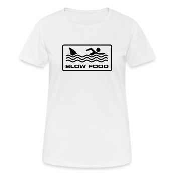 Slow Food - Women's Breathable T-Shirt - white - Front - AI Model Female 172 dark (172cm)