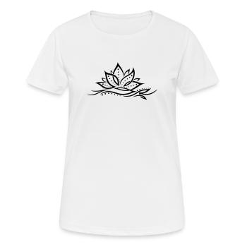 Lotus lotus flower lotus flower yoga - Women's Breathable T-Shirt - white - Front - AI Model Female 172 dark (172cm)