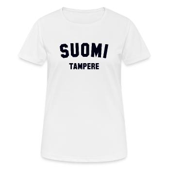 TAMPERE Soumi Finlande - T-shirt respirant Femme - blanc - Devant - AI Model Female 172 dark (172cm)