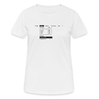 Menu informatique - T-shirt respirant Femme - blanc - Devant - AI Model Female 172 dark (172cm)