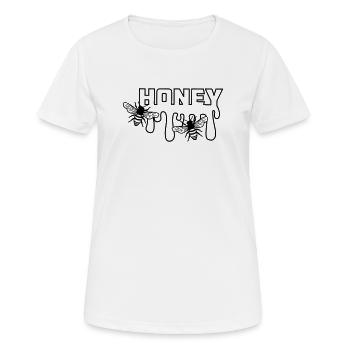 Dripping honey - Women's Breathable T-Shirt - white - Front - AI Model Female 172 dark (172cm)