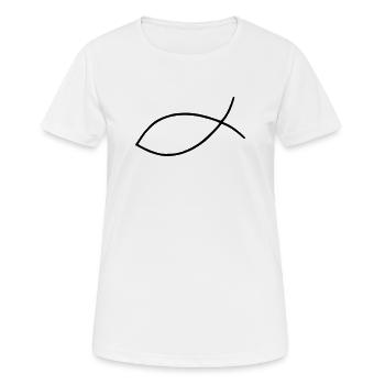 Fisch - Frauen T-Shirt atmungsaktiv - Weiß - Vorne - AI Model Female 172 dark (172cm)