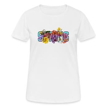 Blaue Quelle - Frauen T-Shirt atmungsaktiv - Weiß - Vorne - AI Model Female 172 dark (172cm)