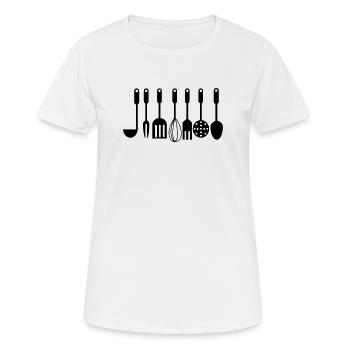 Kitchen utensils - Women's Breathable T-Shirt - white - Front - AI Model Female 172 dark (172cm)