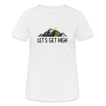 Mountains - Let's Get High - Women's Breathable T-Shirt - white - Front - AI Model Female 172 dark (172cm)