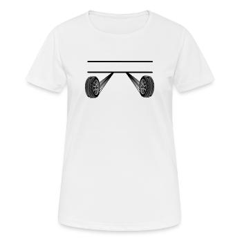 Autorennen-Namensbanner 4 - Frauen T-Shirt atmungsaktiv - Weiß - Vorne - AI Model Female 172 dark (172cm)