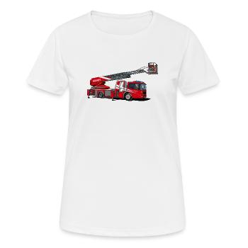 Pompiers avec échelle - T-shirt respirant Femme - blanc - Devant - AI Model Female 172 dark (172cm)