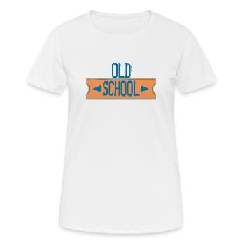 old school - Women's Breathable T-Shirt - white - Front - AI Model Female 172 dark (172cm)