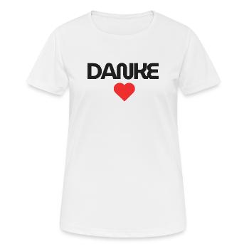 Hearty Thank You Design for Gratitude - Women's Breathable T-Shirt - white - Front - AI Model Female 172 dark (172cm)