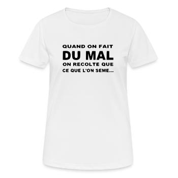 Karma - T-shirt respirant Femme - blanc - Devant - AI Model Female 172 dark (172cm)