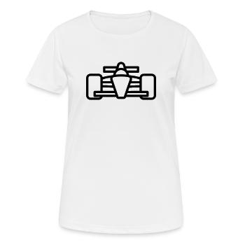 Rennwagen - Frauen T-Shirt atmungsaktiv - Weiß - Vorne - AI Model Female 172 dark (172cm)