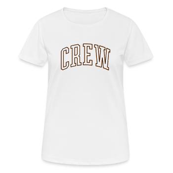 Crew Outline - Women's Breathable T-Shirt - white - Front - AI Model Female 172 dark (172cm)