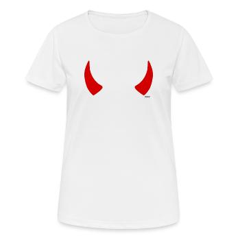 cornes rouges - T-shirt respirant Femme - blanc - Devant - AI Model Female 172 dark (172cm)