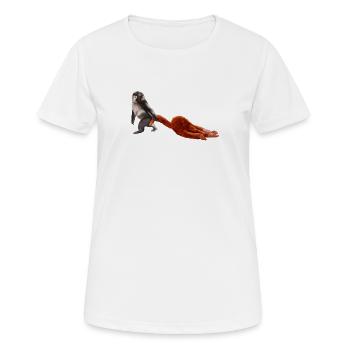 Punch - das kleine Äffchen - Frauen T-Shirt atmungsaktiv - Weiß - Vorne - AI Model Female 172 dark (172cm)