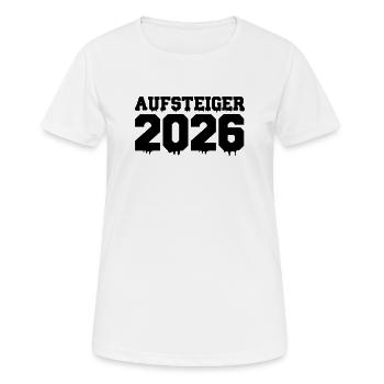Aufsteiger 2026 - Frauen T-Shirt atmungsaktiv - Weiß - Vorne - AI Model Female 172 dark (172cm)