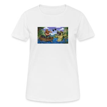 SAILOR VS CROCODILE - Women's Breathable T-Shirt - white - Front - AI Model Female 172 dark (172cm)