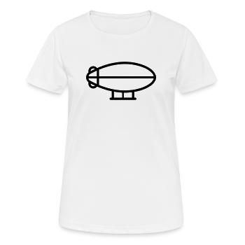 ballon dirigeable - T-shirt respirant Femme - blanc - Devant - AI Model Female 172 dark (172cm)