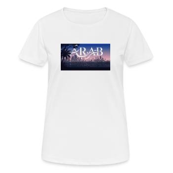Night City Neon Panorama - Women's Breathable T-Shirt - white - Front - AI Model Female 172 dark (172cm)