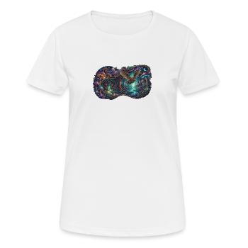 Night Forest Dragon Trail - Women's Breathable T-Shirt - white - Front - AI Model Female 172 dark (172cm)