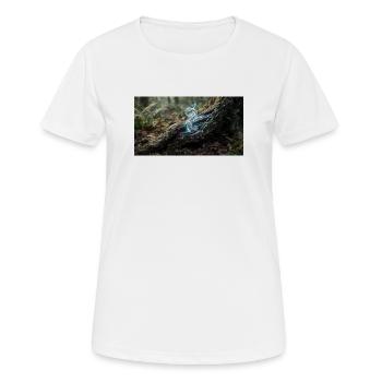 Forest Magic: Glowing Energy Fibers in Tree Roots - Women's Breathable T-Shirt - white - Front - AI Model Female 172 dark (172cm)