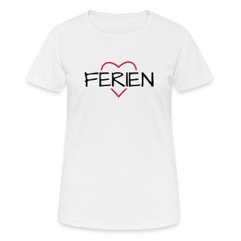 Ferien - Frauen T-Shirt atmungsaktiv - Weiß - Vorne - AI Model Female 172 dark (172cm)