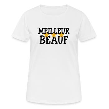 Meilleur Beauf - T-shirt respirant Femme - blanc - Devant - AI Model Female 172 dark (172cm)