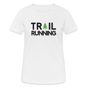 Trail Running - Frauen T-Shirt atmungsaktiv - Weiß - Vorne - AI Model Female 172 dark (172cm)